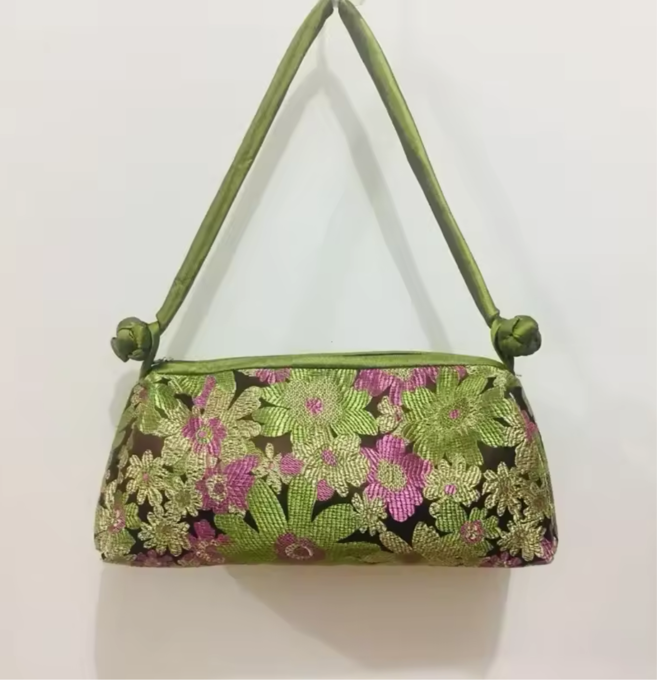 Green Floral Bag