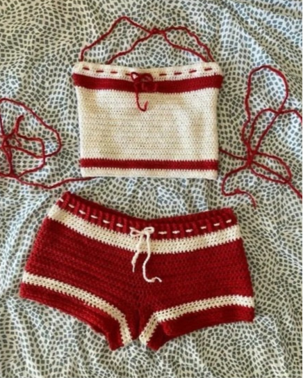 Two-Piece Crochet (Shorts)